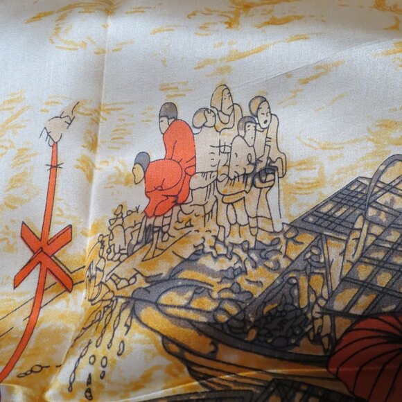 Chinese 100% silk scarf - Picture 11 of 13